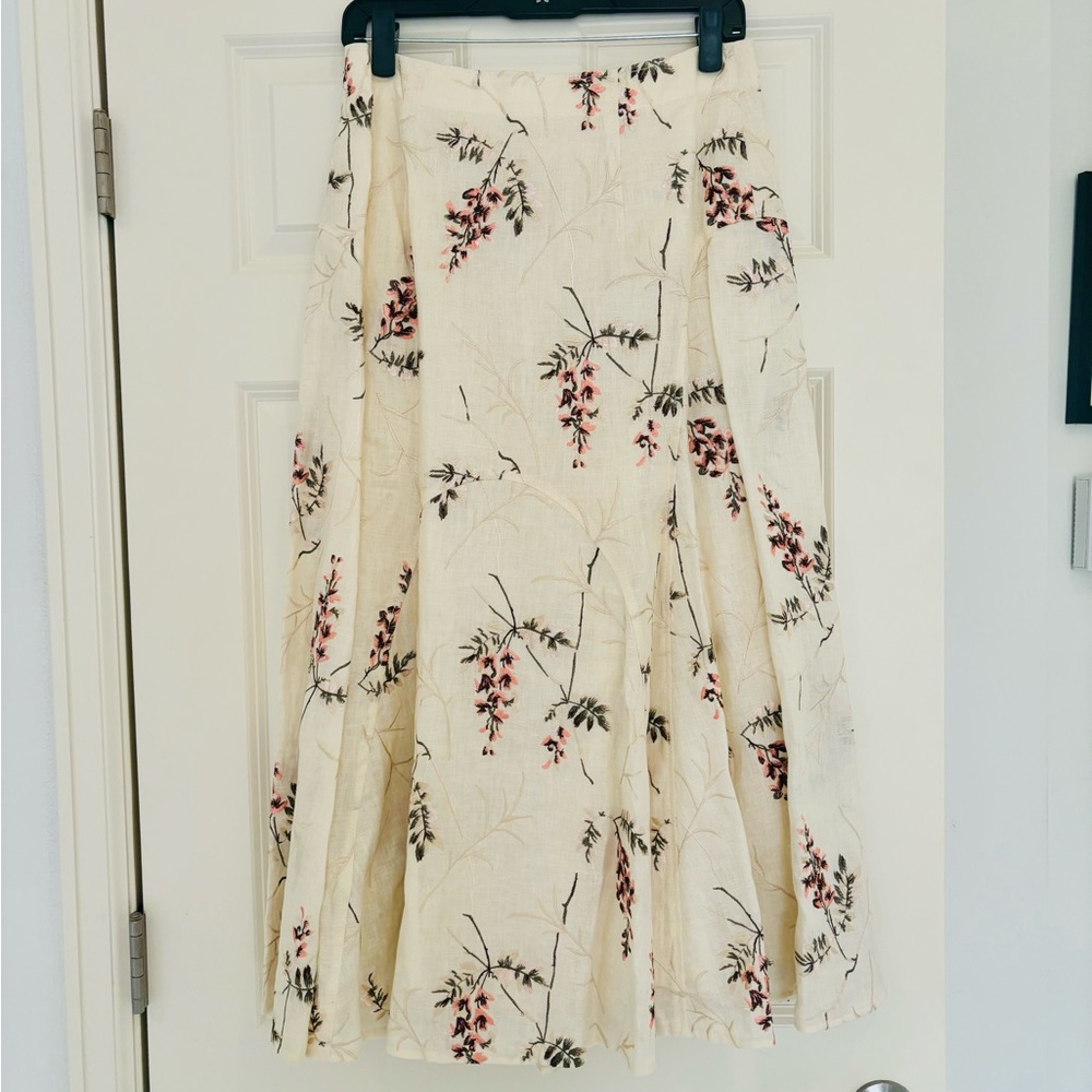 Rebecca Taylor Ivie Fleur Embroidered Skirt